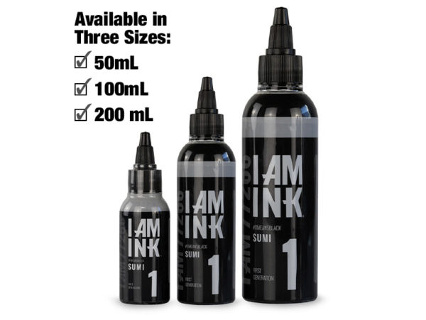 black tattoo ink SUMI 1 - 50 mL 100 mL 200 mL