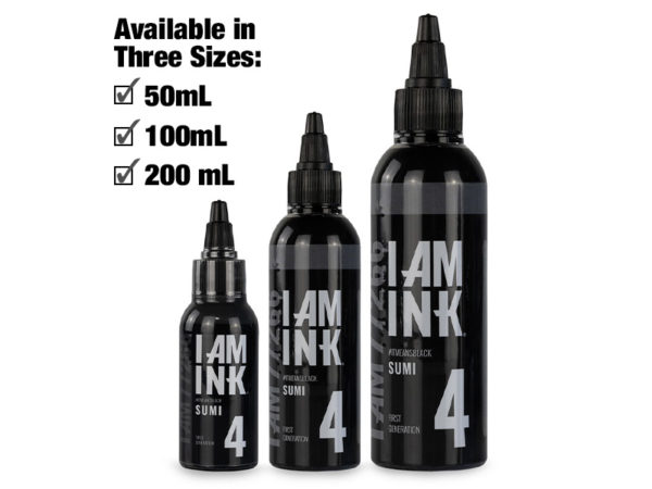 black sumi 4 tattoo ink 50 mL 100 mL 200 mL