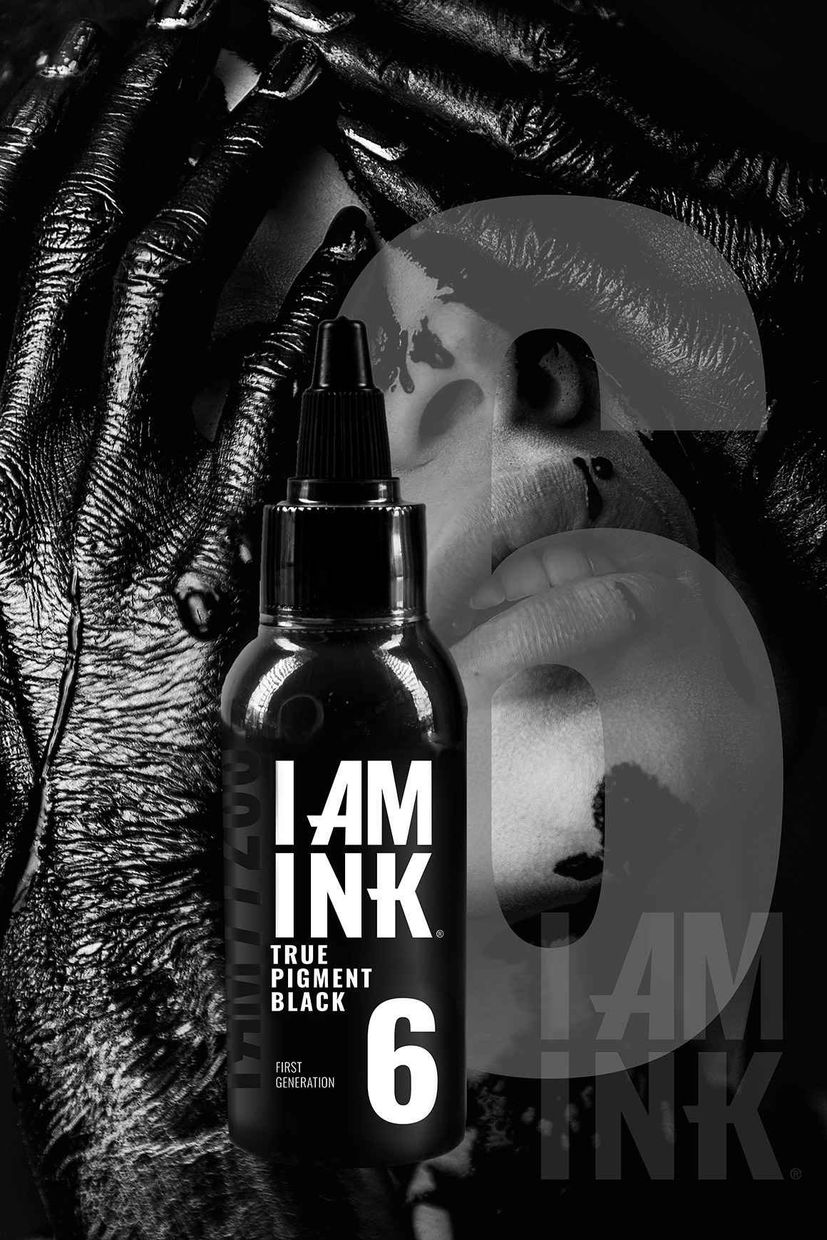 true pigment black 6 tattoo ink with model